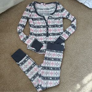 Victoria Secret Festive Long Underwear Set - Small